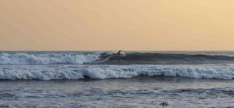 Surfer near Jacó and Playa Hermosa on Costa Rica's Central Pacific coast, host region of the WSL Garabito Surf City PRO 2026